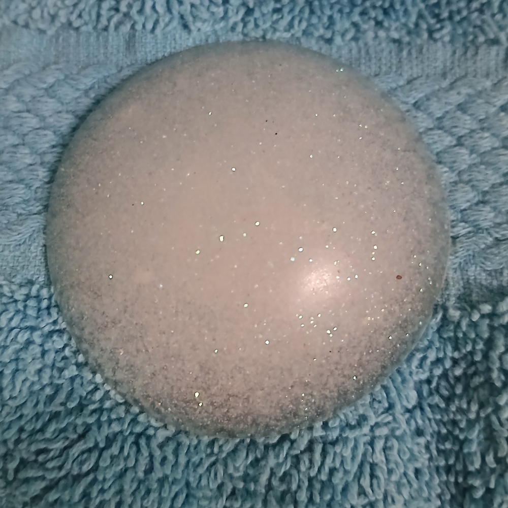 Sparkling White Glitter Resin Paperweight